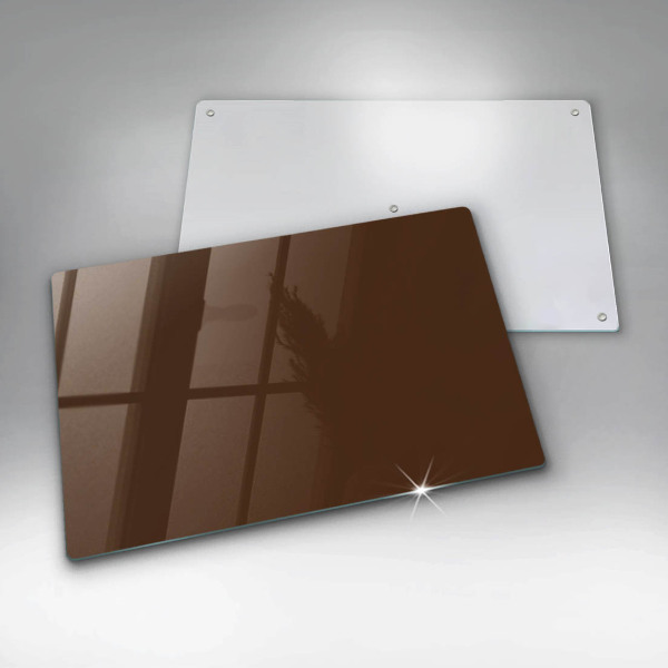 Chopping board glass Brown color