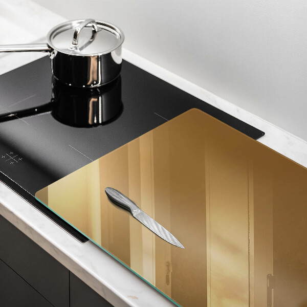 Chopping board glass Beige colour