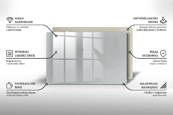 Chopping board glass Grey colour