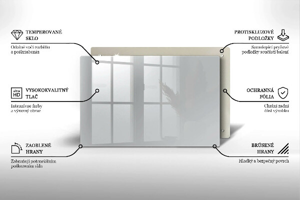 Chopping board glass Grey colour