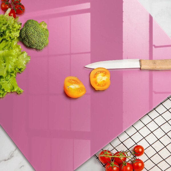 Chopping board glass Pink color
