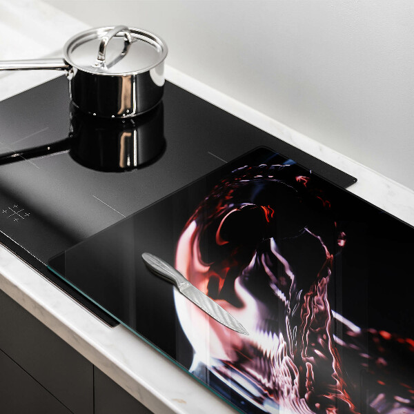 Cutting board A glass of red wine