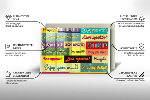 Worktop saver Enjoy your meal transcriptions