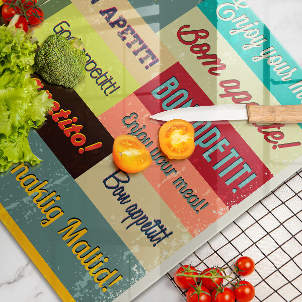 Worktop saver Enjoy your meal transcriptions