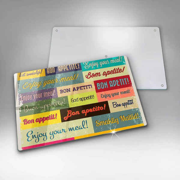 Worktop saver Enjoy your meal transcriptions