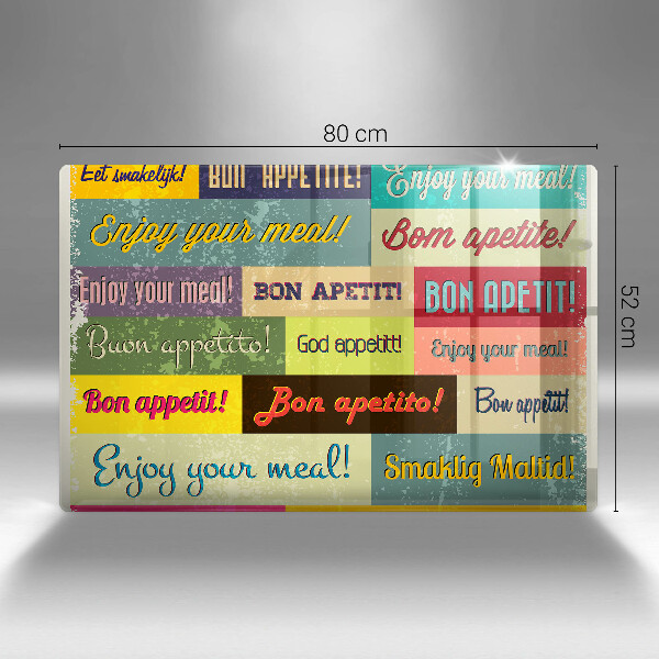 Worktop saver Enjoy your meal transcriptions