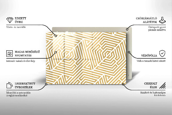 Cutting board Geometric lines