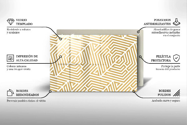 Cutting board Geometric lines