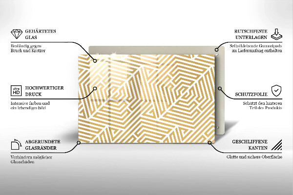 Cutting board Geometric lines