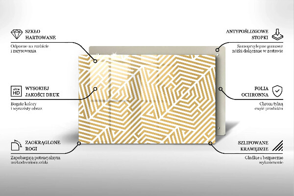Cutting board Geometric lines