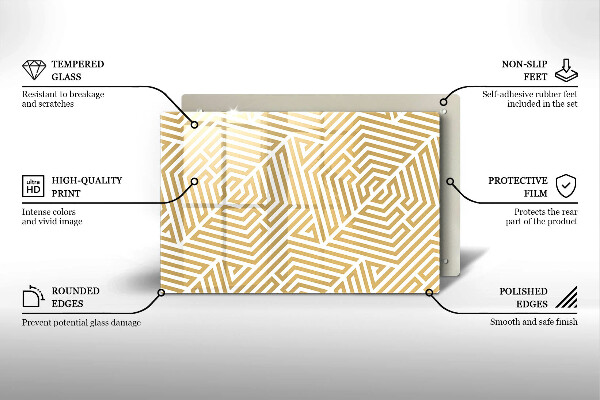 Cutting board Geometric lines