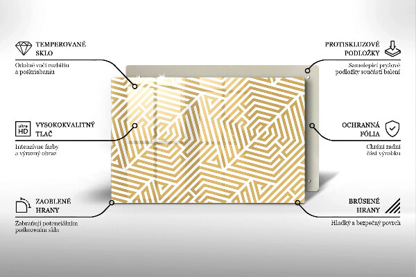 Cutting board Geometric lines