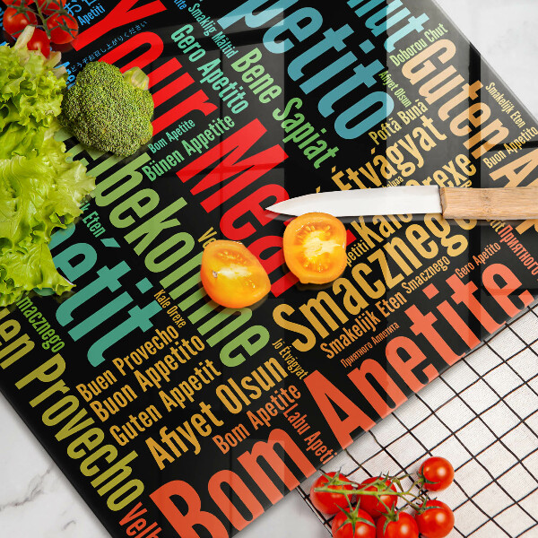 Worktop saver Enjoy your meal transcriptions