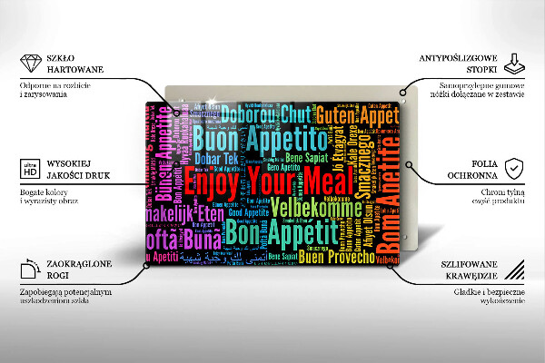 Worktop saver Enjoy your meal transcriptions