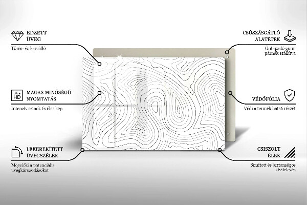 Cutting board Abstraction shapes