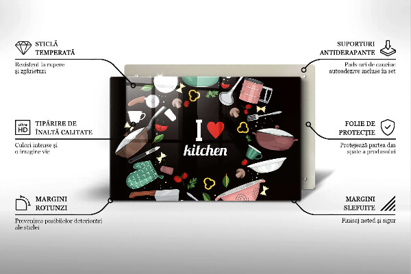 Cutting board Illustration I Love Kitchen