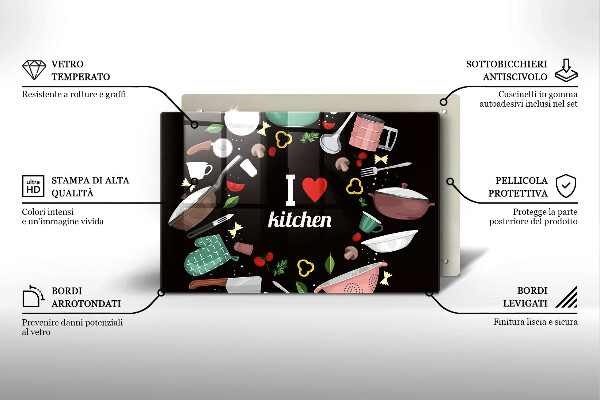 Cutting board Illustration I Love Kitchen