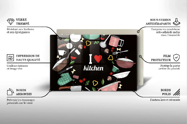 Cutting board Illustration I Love Kitchen