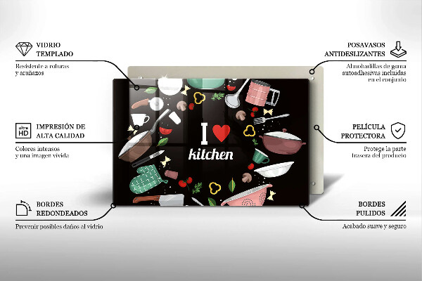 Cutting board Illustration I Love Kitchen