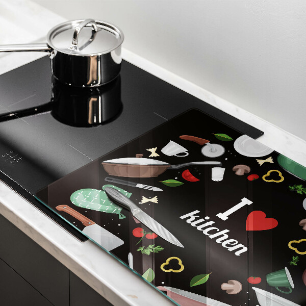 Cutting board Illustration I Love Kitchen