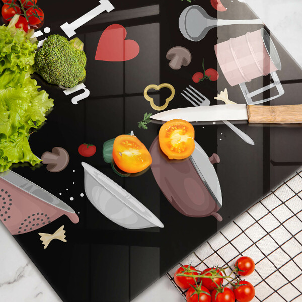 Cutting board Illustration I Love Kitchen