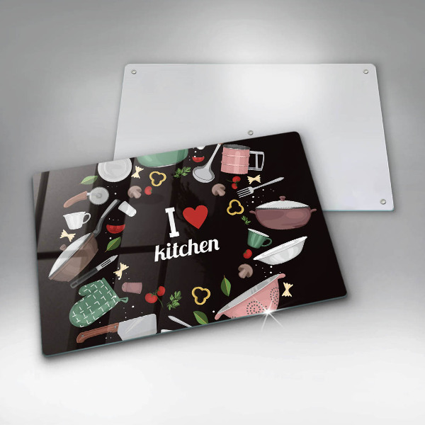 Cutting board Illustration I Love Kitchen