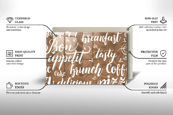 Worktop saver Text Bon Appetit