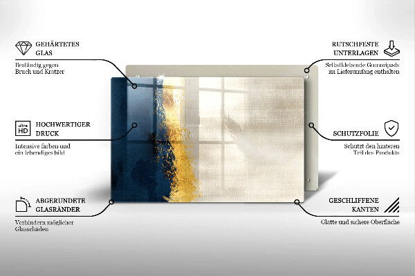 Cutting board Abstraction gold