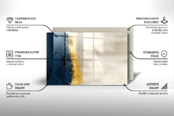 Cutting board Abstraction gold