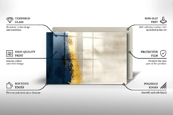 Cutting board Abstraction gold