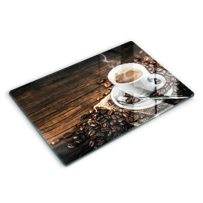 Cutting board Cup and coffee beans