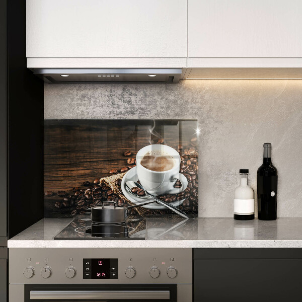 Cutting board Cup and coffee beans