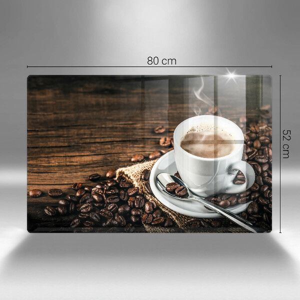 Cutting board Cup and coffee beans