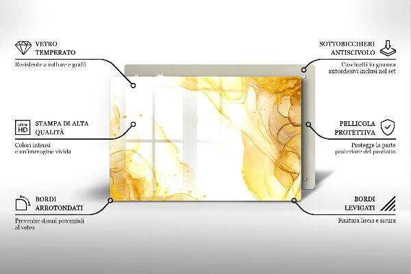 Cutting board Golden abstraction