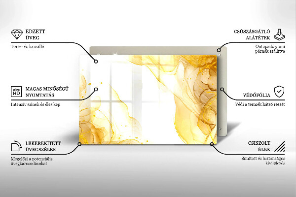Cutting board Golden abstraction