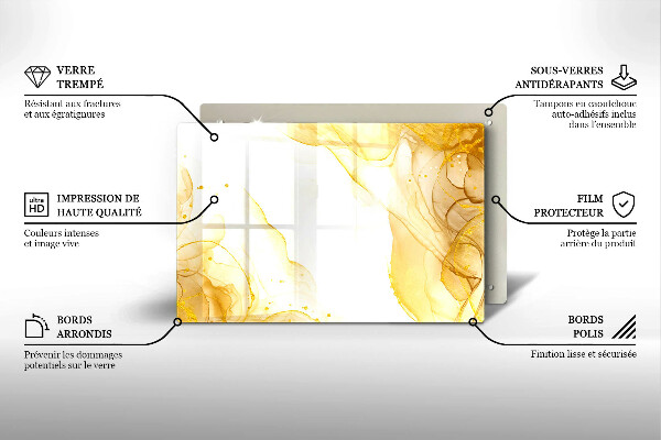 Cutting board Golden abstraction