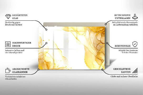 Cutting board Golden abstraction