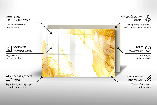 Cutting board Golden abstraction
