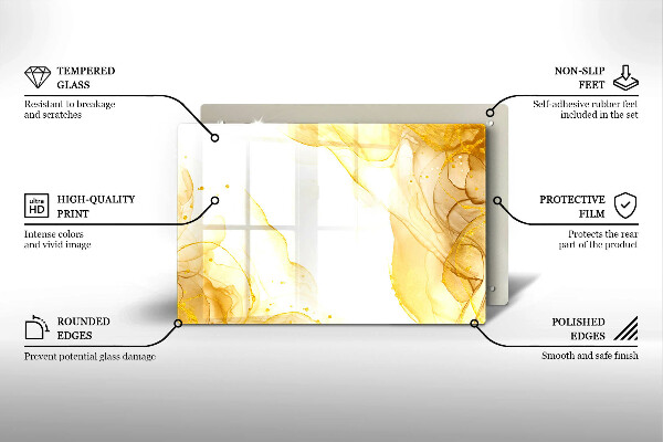Cutting board Golden abstraction