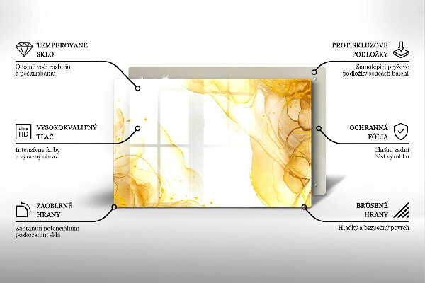 Cutting board Golden abstraction