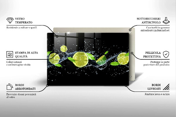 Cutting board Lime mint water