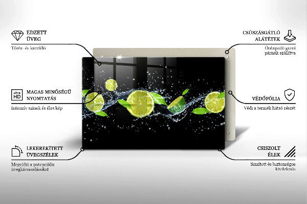 Cutting board Lime mint water