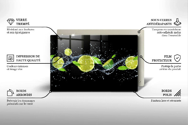 Cutting board Lime mint water