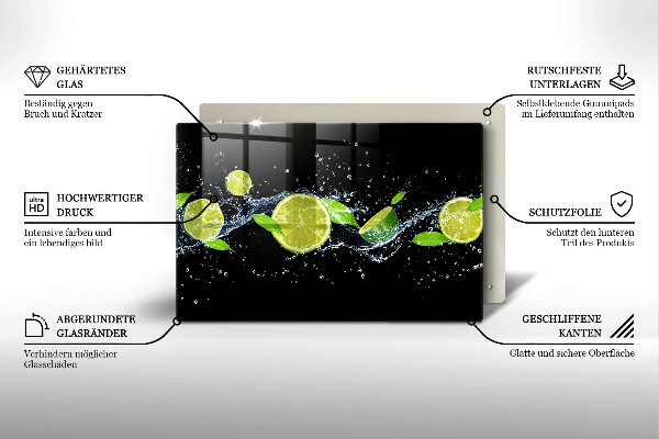Cutting board Lime mint water
