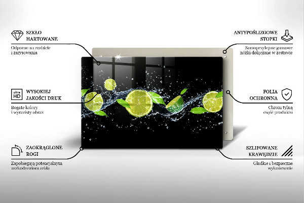 Cutting board Lime mint water