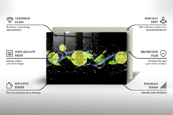 Cutting board Lime mint water