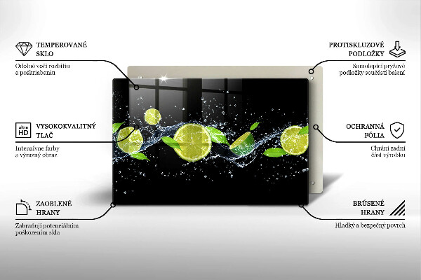 Cutting board Lime mint water