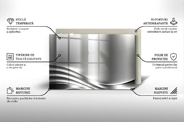 Chopping board glass Metal structure