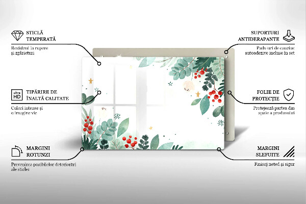 Cutting board Watercolors leaves