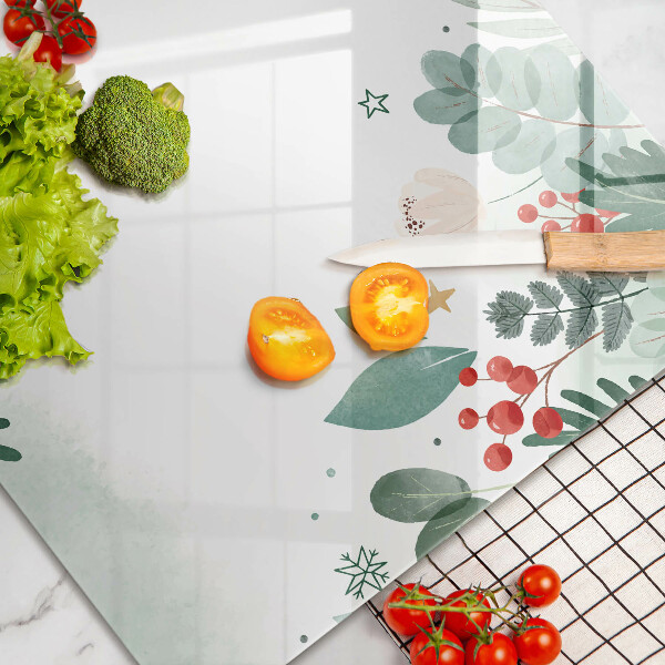 Cutting board Watercolors leaves